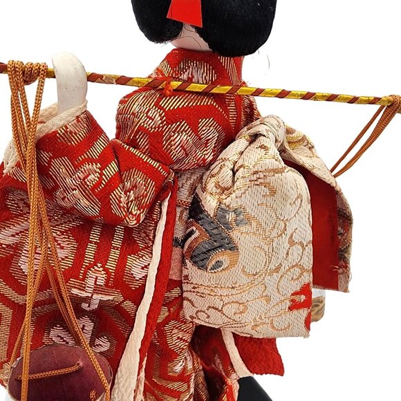 Vintage Japanese Geisha Doll with Working Music Trinket Box Plays La Vie En Rose - Picture 7 of 16